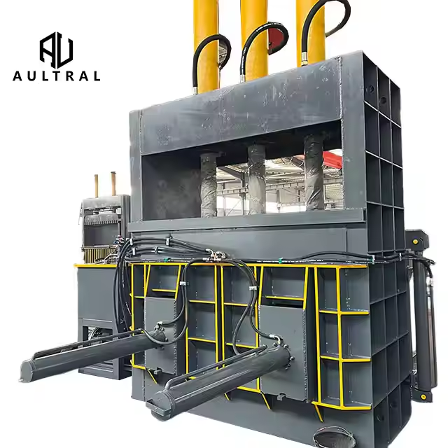 vertical metal baler3